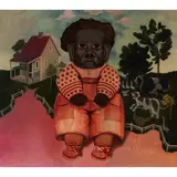 John Byrne, BOY IN DUNGAREES, oil or acrylic on primed painting paper with a weave