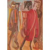 John Byrne, MEMBERS OF THE BAND, oil on board