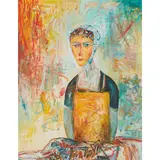 John Bellany, FISH WIFE, oil on board