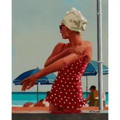 Jack Vettriano, ARRANGEMENT IN RED, WHITE & BLUE, 2013, oil on canvas