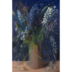 Haidee Becker, DELPHINIUMS, 1995, oil on canvas