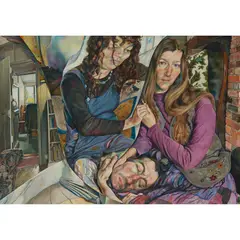Michael Taylor, INTERIOR WITH THREE FIGURES, 1995, oil on canvas