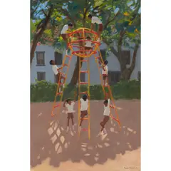 Andrew Macara, THE CLIMBING FRAME, PANJIM GOA, 1994, oil on canvas