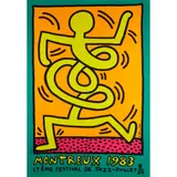 Keith Haring, MONTREUX JAZZ POSTER (GREEN), 1983, Screenprint, unframed