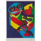 PERSONNAGE by Karel Appel, 1971, Lithograph, 53/100, sold Aug 2021
