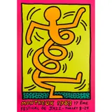 Keith Haring, MONTREUX JAZZ POSTER (PINK), 1983, Screenprint, unframed