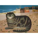 Mary Fedden, CAT ON A CORNISH BEACH