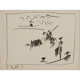 LA PIQUE, 6.3.61 I (FROM 'A LOS TOROS AVEC PICASSO') by Pablo Picasso, Lithograph, sold Aug 2021