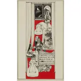 Alasdair Gray, THE SCOTS HIPPO (5) - RED, Screenprint