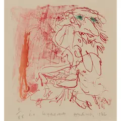 LES YEUX VERTS by Pierre Alechinsky, 1962, Offset lithograph, ii/xx e.a., sold Aug 2021