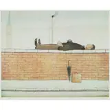 L. S. Lowry, MAN LYING ON A WALL