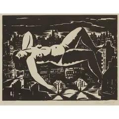 Frans Masereel, LA NUIT, Woodcut