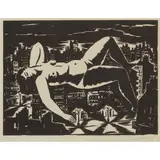 Frans Masereel, LA NUIT, Woodcut
