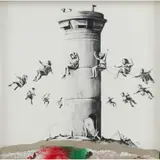 THE WALLED-OFF HOTEL BOXSET by Banksy, Digital print and concrete relief, accompanied by original 'The Walled Off Hotel' invoice stamped in pink and numbered ', sold Aug 2021