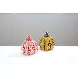 PUMPKINS (YELLOW/BLACK AND RED/WHITE) by Yayoi Kusama, The set of two cast resin multiples, 2016, each stamped with the artist's name on the underside, in original boxes, sold Aug 2021