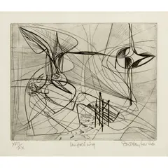Unfolding, 1946 by Stanley William Hayter, engraving, sold Oct 2021