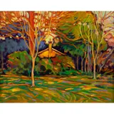 Ken Moroney, Cottage in the Park, oil on board