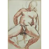 Duncan Grant, Male Nude, circa 1950