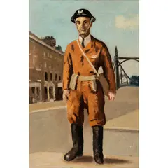 Adrian Maurice Daintrey, The LSEA Warden, oil on canvas