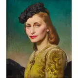 David Jagger, Mrs Thelma Bader (wife of Wing Commander Douglas Bader, D.S.O., D.F.C.), 1942, oil on canvas