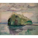 Edward Wolfe, The Castle Ischia, 1947, oil on canvas laid on board