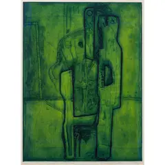 Robert Clatworthy, Figure in Room, 1954, etching and aquatint on paper
