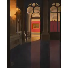 Peter Kelly, Entrance to the Red Room, Yusupov Palace, St. Petersburg, oil on canvas laid on board