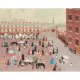 Helen Bradley, Oh! The Pot Market's Arrived, oil on canvas on board