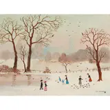 Helen Bradley, George and I Loved Going to Grandpa's at Blackpool for Christmas, oil on board