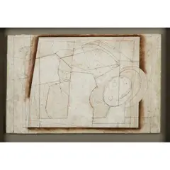 Landscape by Bryan Ingham, oil, crayon and pencil, sold Oct 2021