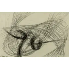 Robert Adams, Studies of Movement,1957, conté pencil on paper