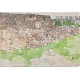 Anthony Gross, Lesnes Abbey with Thamesmead, circa 1980