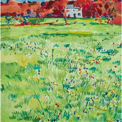 Philip Sutton, The Field at Manobier, 1984, oil on canvas