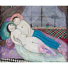 Dora Holzhandler, Lovers, 1985, oil on canvas