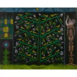 Scottish Wilson, Birds & Flowers, 1958, crayon and ink on paper