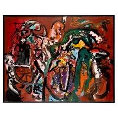 Alan Davie, Bashful Dragon, Opus O.556B, 1964, oil on canvas