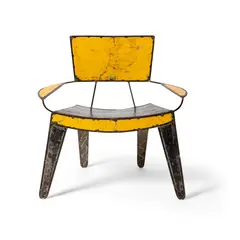 Hamed Ouattara, Armchair, re-calibrated and painted oil drums
