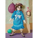 POUPEE AU DEUX CHAPEAUX by William Crosbie, oil on canvas laid on board, sold Jul 2021