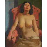 GRACE, 1954 by William Crosbie, oil on canvas, sold Jul 2021