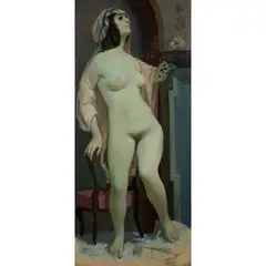 William Crosbie, PHOENIX (FEMALE NUDE), 1980, oil on canvas board