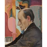 William Crosbie, PORTRAIT OF HOROWITZ (THE COMPOSER), oil on board