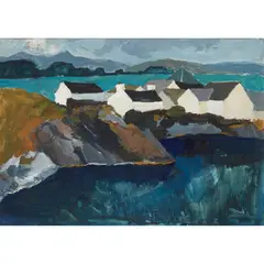 Sheila Macnab MacMillan, ON EASDALE ISLAND, 1986, gouache on paper