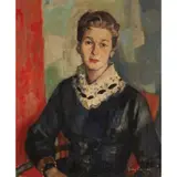 Judy Cassab, PORTRAIT OF A WOMAN IN BLACK, 1958