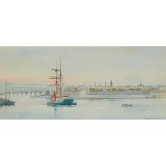 BERWICK by Frank Watson Wood, watercolour and body colour, sold Jul 2021