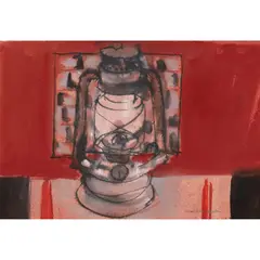 David M. Martin, THE OIL LAMP, mixed media