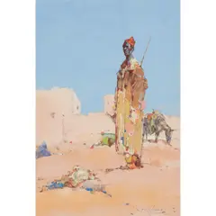 Dudley Hardy, THE SENTINEL, gouache on paper