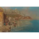 Giuseppe Giardiello, BY THE COAST, oil on canvas,