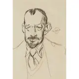Jankel Adler, PORTRAIT OF JIMMY BOMFORD, Pencil on paper