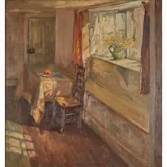 Laura Barbara Sutherland Fidler, INTERIOR SCENE, oil on canvas,