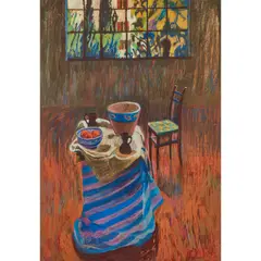 Maureen Binnie, STILL LIFE WITH TUSCAN BOWLS, pastel on paper